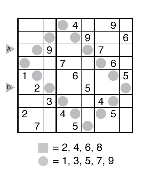 Even-Odd Sudoku - Fácil 